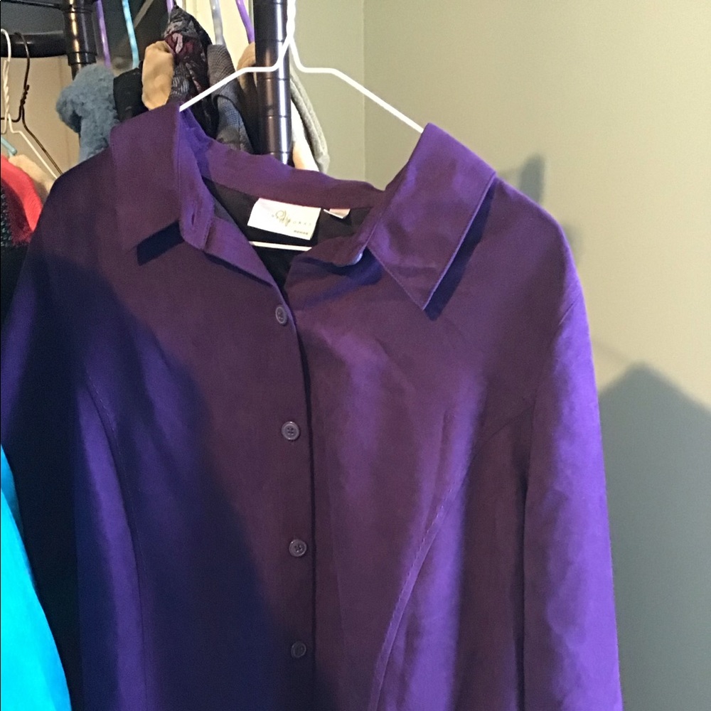 Studio Works Dark Purple Moleskin Type Shirt